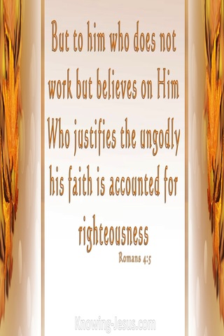 Romans 4:5 Faith Is Credited As Righteousness (cream)